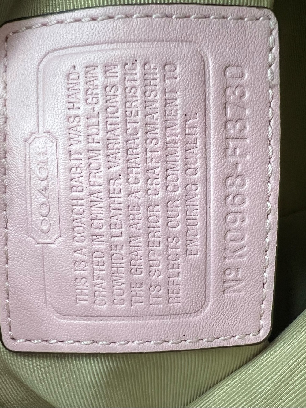 Coach Leather Shoulder Bag in Blush Pink - Picture 8 of 8